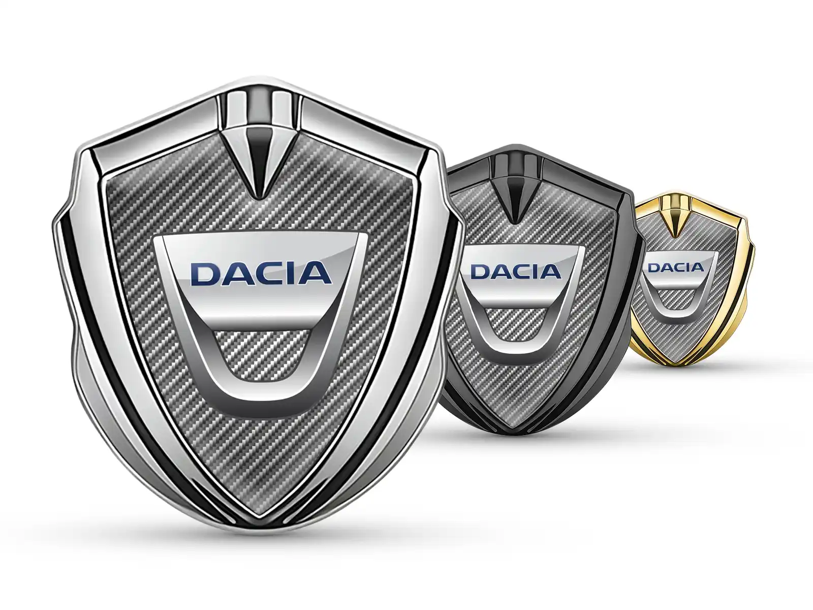 Dacia Emblème Bombé Métal Pro Style Base Acier Inoxydable